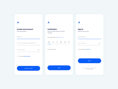 Daily UI - Login & Signup app clean daily dailyui design details fields forms interface login minimal onboarding settings sign up signing ui ui design ux ux design