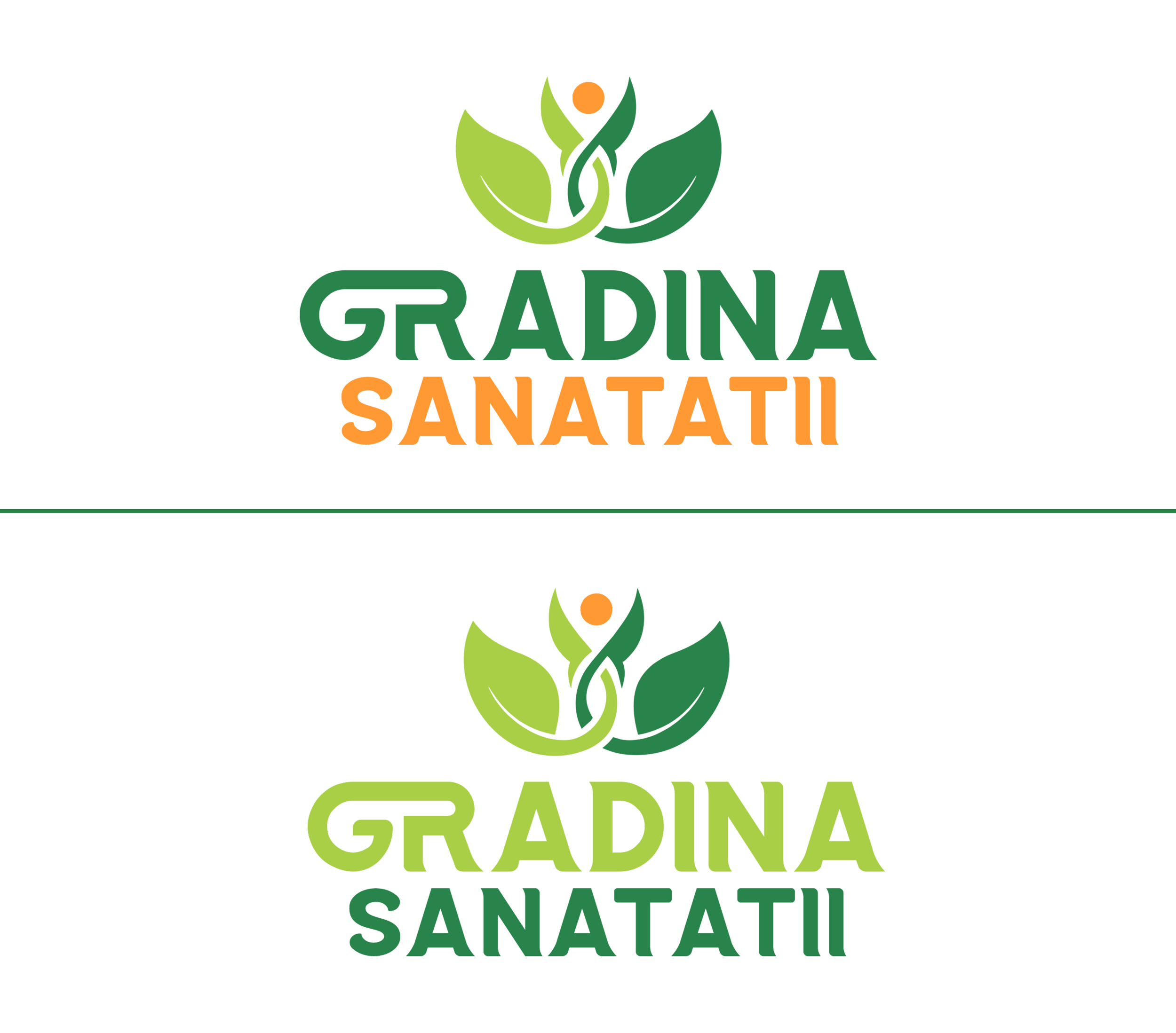 Logo Design Complete for Brand Gradina Sanatatii garden logo leaves logo plant human logo