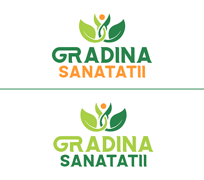 Logo Design Complete for Brand Gradina Sanatatii garden logo leaves logo plant human logo