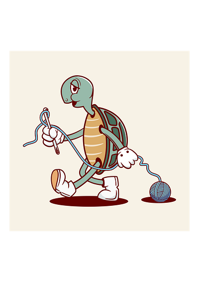 Retro style Turtle Mascot cartoon cartoon mascot character design retro