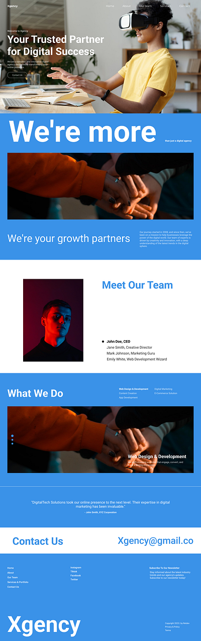 Digital agency web design company profile digital agency landing page web design website