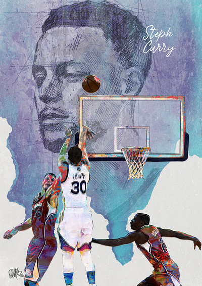 Digital Illustration | Steph Curry basketball digitalart digitalillustration nba stephcurry