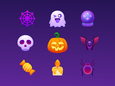 Halloween / Break Emoji Sneak from Interfase emoji graphic design halloween icon ui