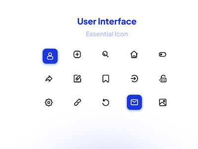 User Interface Essential Icon app branding design graphic design icon pack icons illustration logo mobile apps ui ui design ui icons user interface ux design