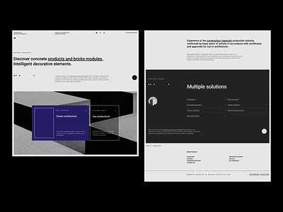 Concrete - Website Concept blog cms concept design landing page minimalist modern portfolio ui ux web web design webdesign website