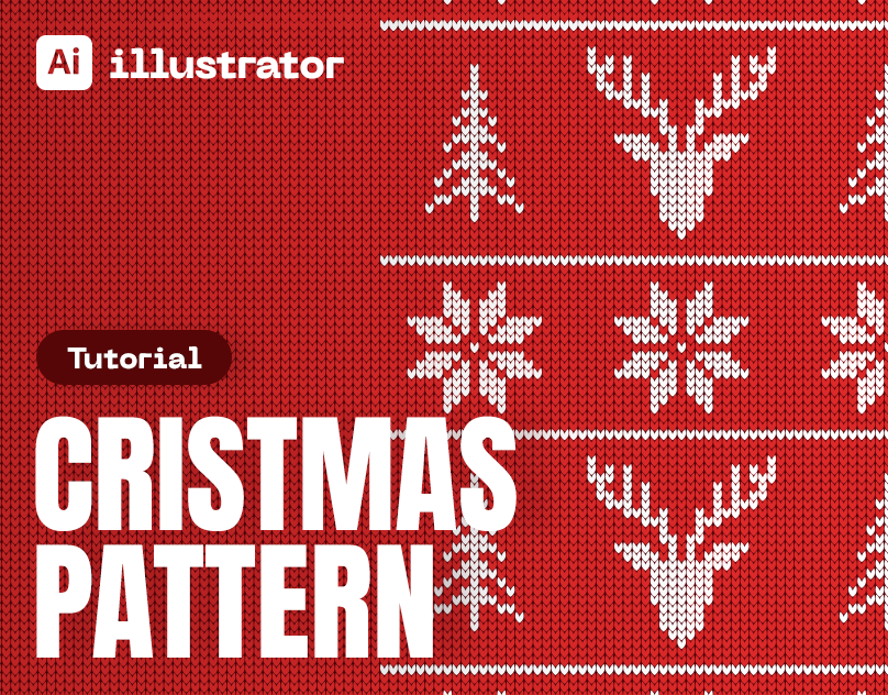 How to Make a Christmas Jumper Pattern in Adobe Illustrator adobe illustrator cardigan pattern christmas jumper pattern christmas pattern christmas pattern illustrator illustrator illustrator pattern knitted sweater pattern make pattern in illustrator pattern pattern design seamless pattern