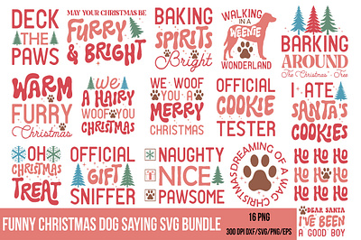 Funny Christmas Dog Saying SVG Bundle aspirations