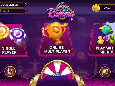 Gin Rummy Game UI screen cardgame game rummygame ui uiux