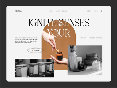 Candle Shop Website aroma candle concept figma site ui ux web design