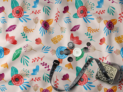 Floral Seamless Pattern dinosaur seamless pattern floral pattern flower illustration pattern design