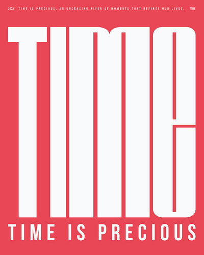 Time is precious blue bold design designbysamuel font graphic design impact red time type typography windstone yellow