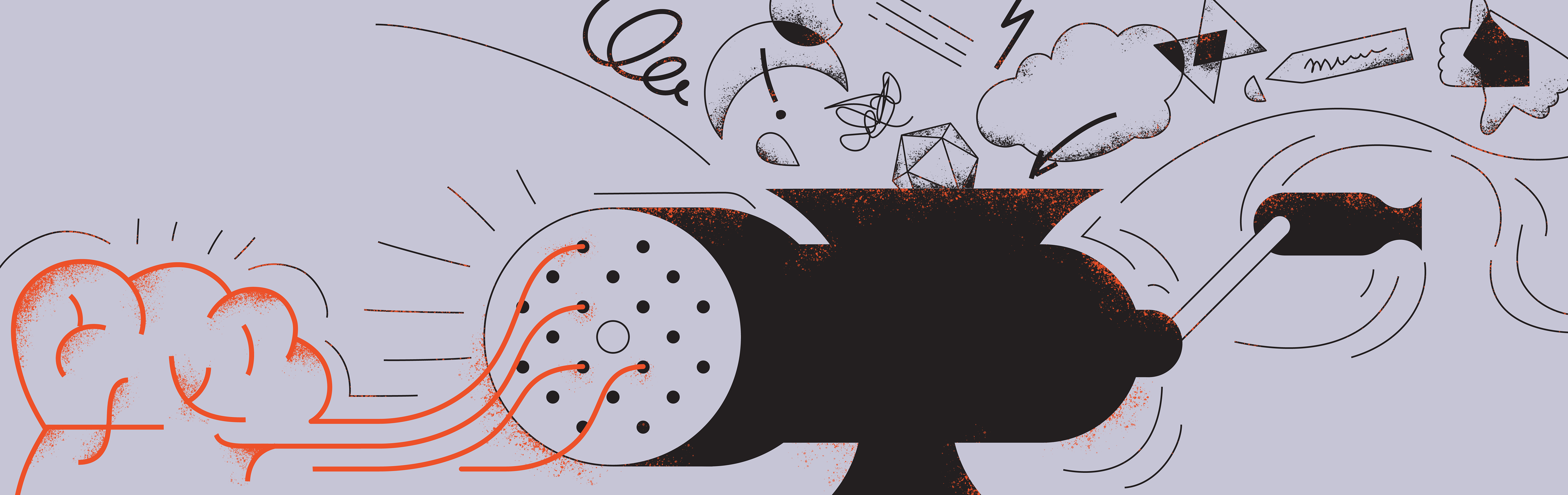 CRITICAL THINKING 💭 conceptual cover critical digital drawing facts flat grain grinder illustration noise post rational scepticism science thinking thoughts truth vector