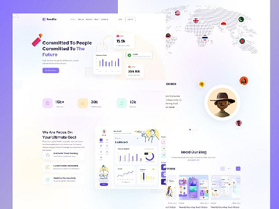 Landing page for SaaS paltform design ui ux