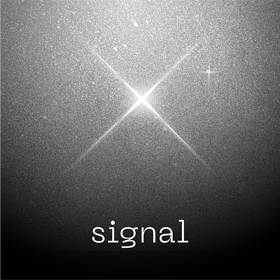 SIGNAL black broadcast bw cosmos flat grain illustration minimalism noise signal sound space star universe vector waves white