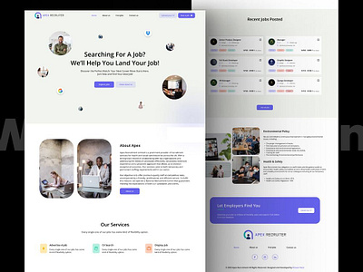 Landing page for agency app design ui ux