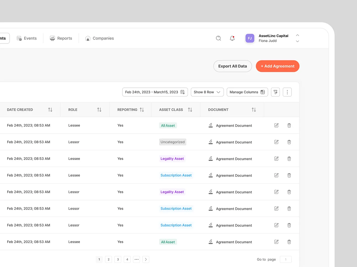 Modern Table Design for Accounting Websites