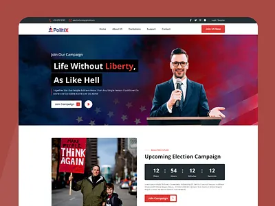 Political Campaign Web Page Design highqualitydesign moderndesign politicalcampaignwebdesign politics professionalwebdesign ui uiux user friendly userfriendlydesign ux webapplication webapplicationdesign webdesign websitedesign websiteui webui