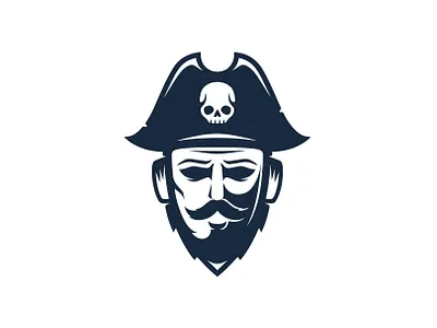Pirate Captain Music Headphone Logo (logo for sale) audio brand identity branding caribbean clean design creative design dj gaming headphone human face logo design logotype music pirate pirate captain podcast skull streamer vector video games