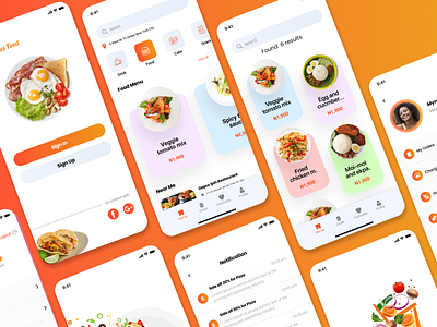 Food Delivery Mobile App Ui appdesign design food food delivery app ui uiuxdesign userinterface