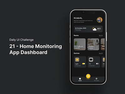 Daily UI Challenge 21 - Home monitoring dashboard dailyui design ui uidesign ux ux design