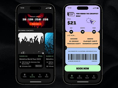 Concert App / Mobil App Design app band clean concert app design marketplace mobil app mobil design mobile online ui uiux ux