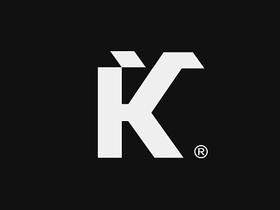 K Logo - K lettermark black and white brand identity branding identity k k logo lettermark logo logos mark minimal monogram negative space