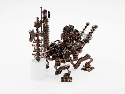 Digger III 3d 3d animation animated animation blender blender3d illustration industrial isometric isometric illustration machine mech metal rust