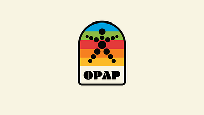 OPAP Retro Logo colors gambling greek human opap rainbow rebranding retro vintage