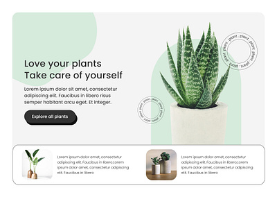 Explore Plants design graphic design green header plants ui ux