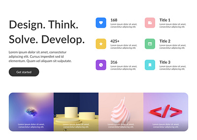 Design. Think. Solve. Develop. design graphic design information technology typography ui uidesign