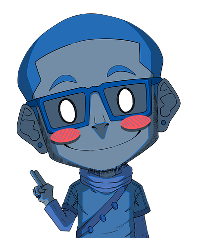 VYNDA'S AVATAR avatar bleu character design dessin graphic design personnage youtube