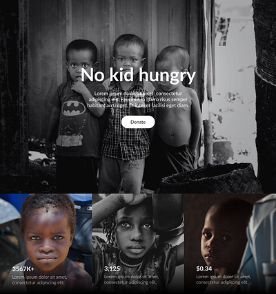 Donation design donation hungry ui ux