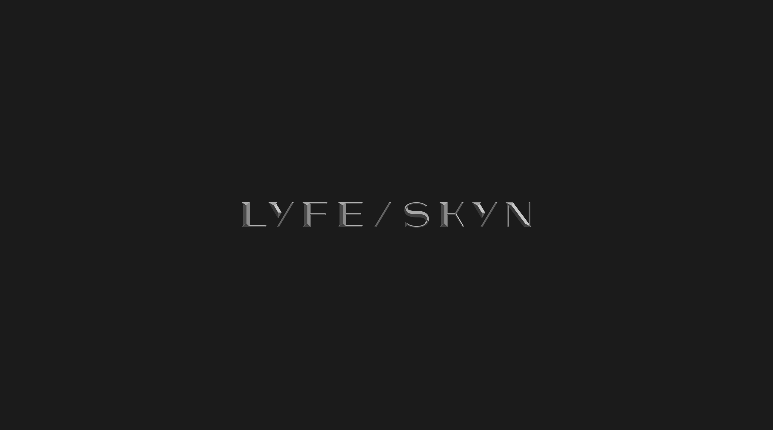 Motion design for LYFE/SKYN wordmark 3d animation bevel branding design graphic design logo motion motion graphics science technology typography