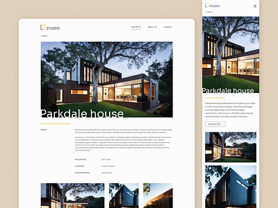 Architectural Studio Website / Projects design development microsite ui ux