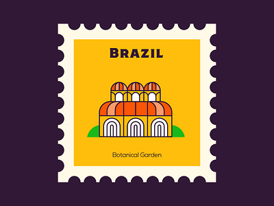 Botanical Garden - Brazil botanical garden brazil design flat icon illustration line vector