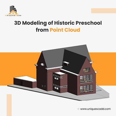 3D Modeling of Historic Preschool from Point Cloud 3d modeling services bim bim architectural services bim modeling services bim outsourcing bim services outsourcing bim services point cloud 3d modeling point cloud modeling services point cloud to bim point cloud to bim model point cloud to bim services point cloud to revit revit modeling services scan to bim services