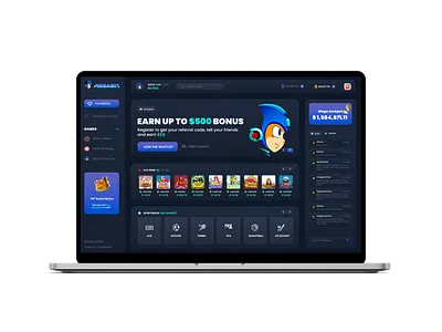 Megabit Dashboard Design auction botgaming crypto dashboard gaming nft nft game slot ucd ued ui user experienced design user interface ux web3