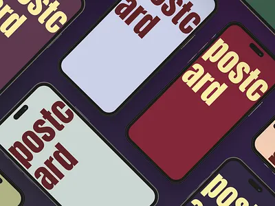 app postcard design ui ux