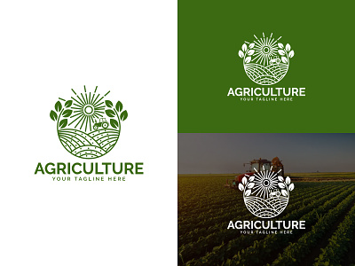 Agriculture Logo agriculture logo farm logo farming logo garden logo grass logo growing logo land logo landscape logo leaf logo organic logo plant logo