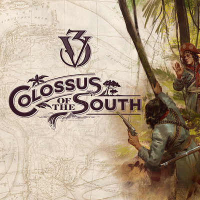 Colossus of the South dlc lettering monogram titledesign victoria3 wordmark