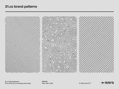 21.co brand patterns 21.co animation brand design brand identity branding branding design crypto cryptocurrency diagonal lines graphic design lines motion design motion graphics mountains pattern design patterns topography visual identity waves wavy lines