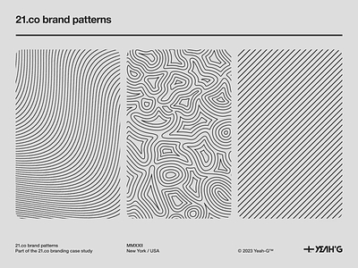 21.co brand patterns 21.co animation brand design brand identity branding branding design crypto cryptocurrency diagonal lines graphic design lines motion design motion graphics mountains pattern design patterns topography visual identity waves wavy lines