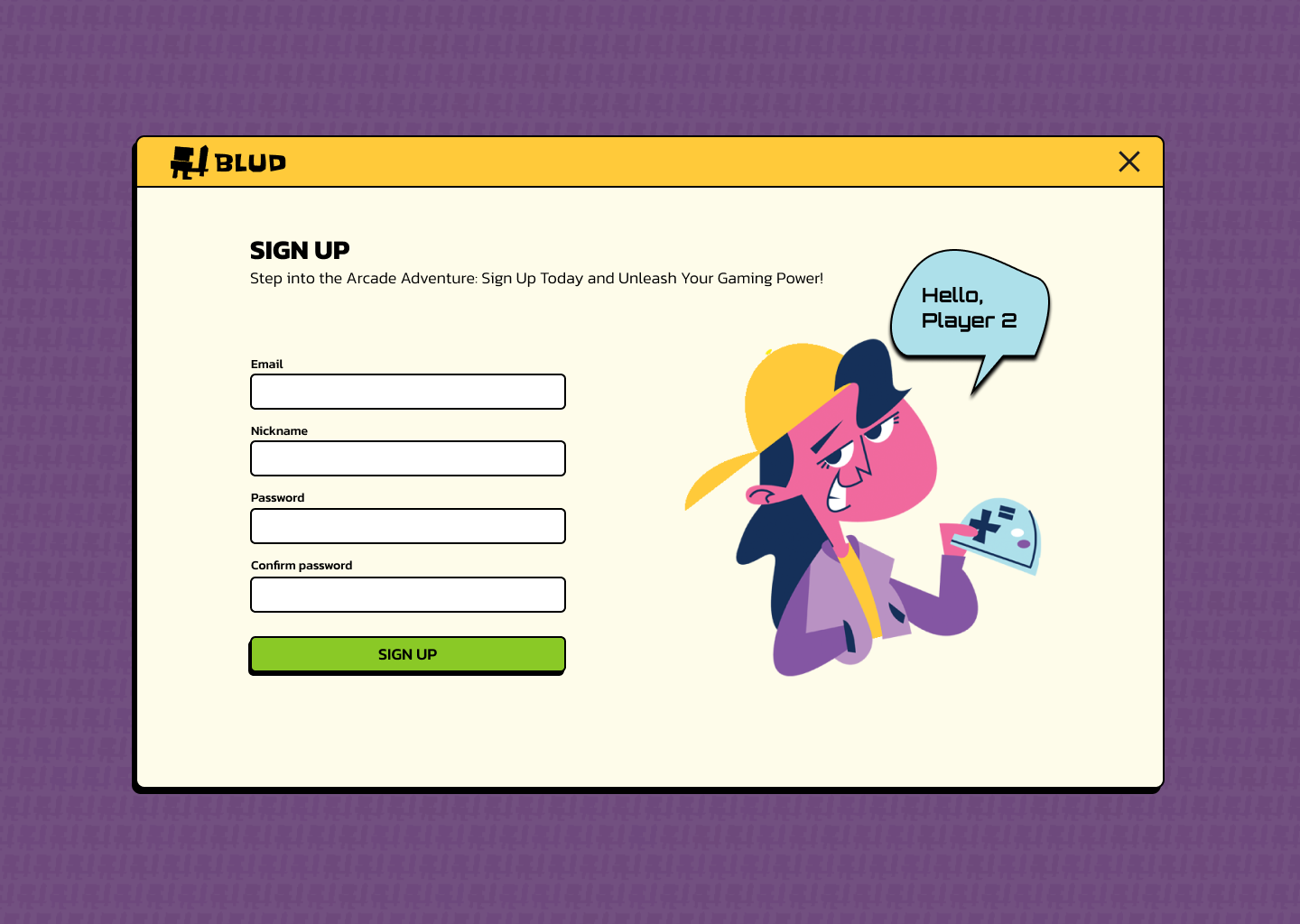 DailyUI Challenge - Sign-Up Page dailychallenge dailyui designinspiration dribbbleshot signup signuppage ui uiuxdesign webdesign