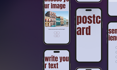 app postcard design ui ux