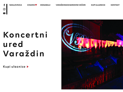 Concert hall - web design cleandesign concert concerthall design event simpledesign ui webdesign whitedesign