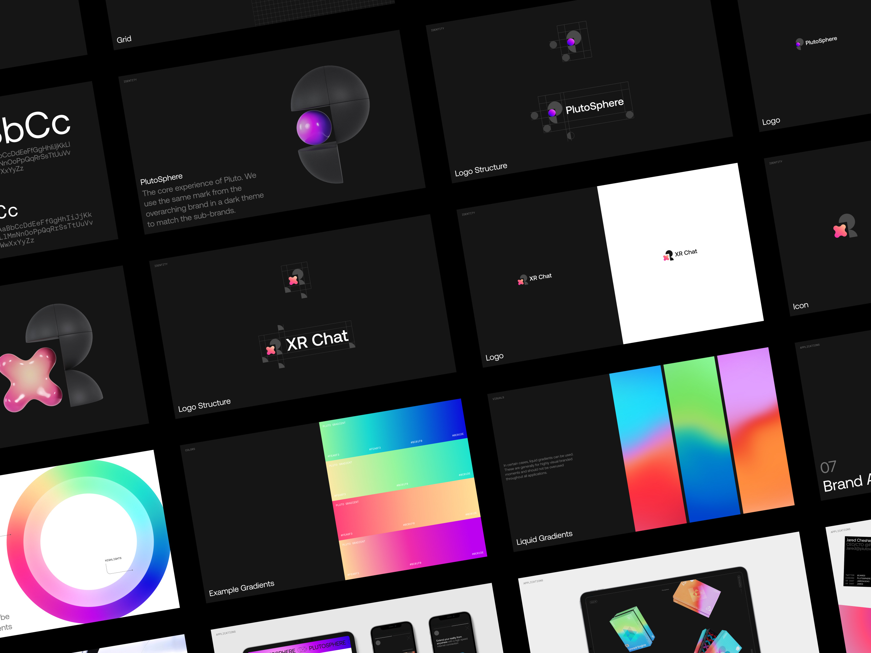 Pluto brand evolution 3d branding design gradient logo object