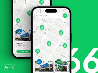 Daily UI #66 - Store locations map app dailyui design food food app grocery interface ios map map view mobile mobile app shop shopping shopping app store store app ui uiux ux