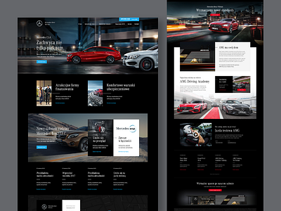 Mercedes - Website for a car dealership motion graphics ui