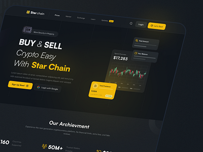 StarChain Home Page UI Design consept crypto design exchange figma home page modern design ui ui design ux web web design