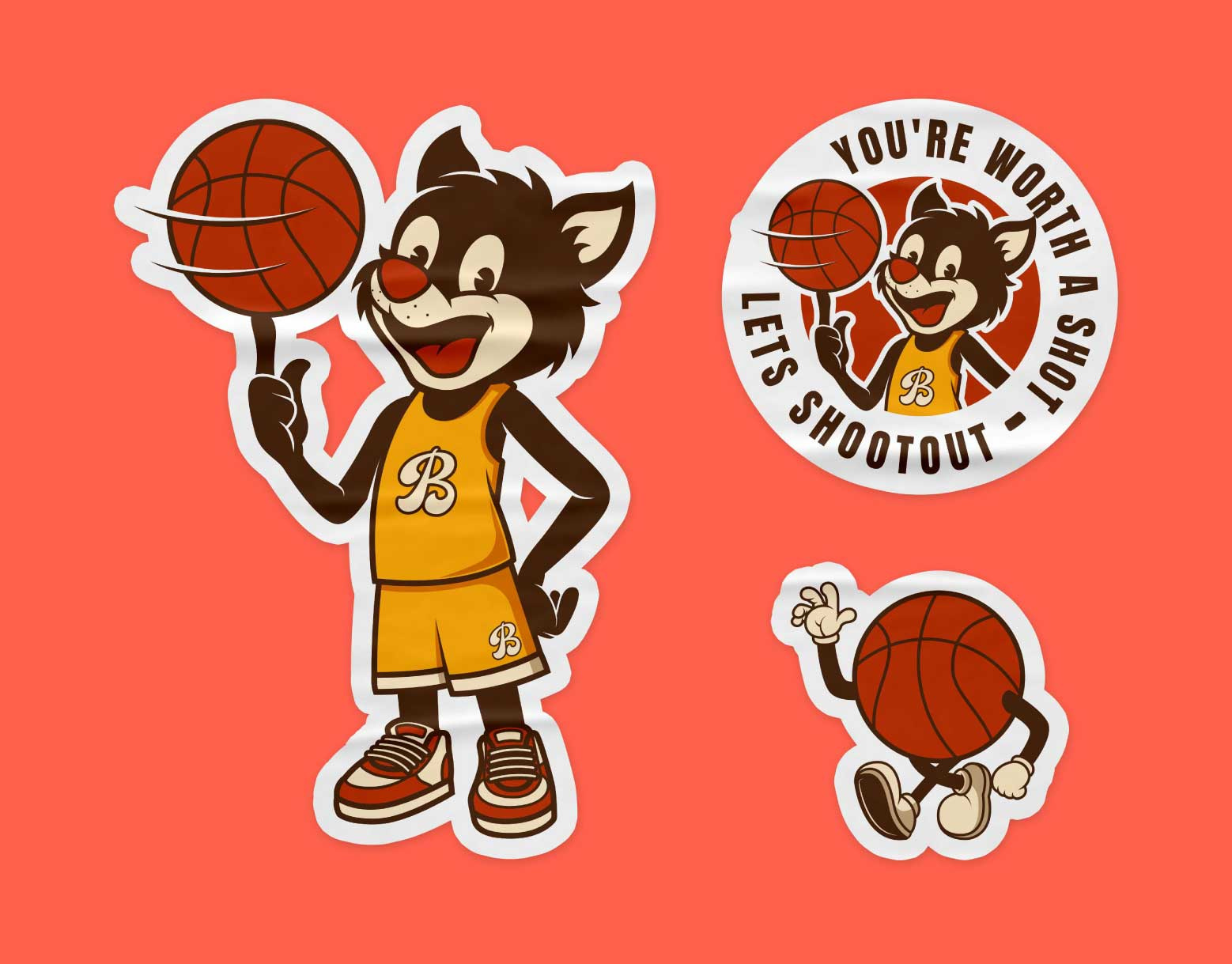 Wolf Basketball Mascot 50s ball basketball cartoon cat character design logo logo design mascot retro retro cartoon retro mascot sport vintage vintage cartoon wolf wolf cartoon wolf character wolf logo wolf mascot